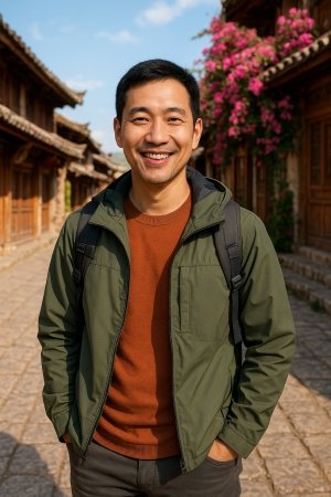 I am in Lijiang Ancient Town, Yunnan