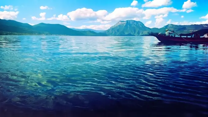 Lugu Lake in Lijiang, Yunnan
