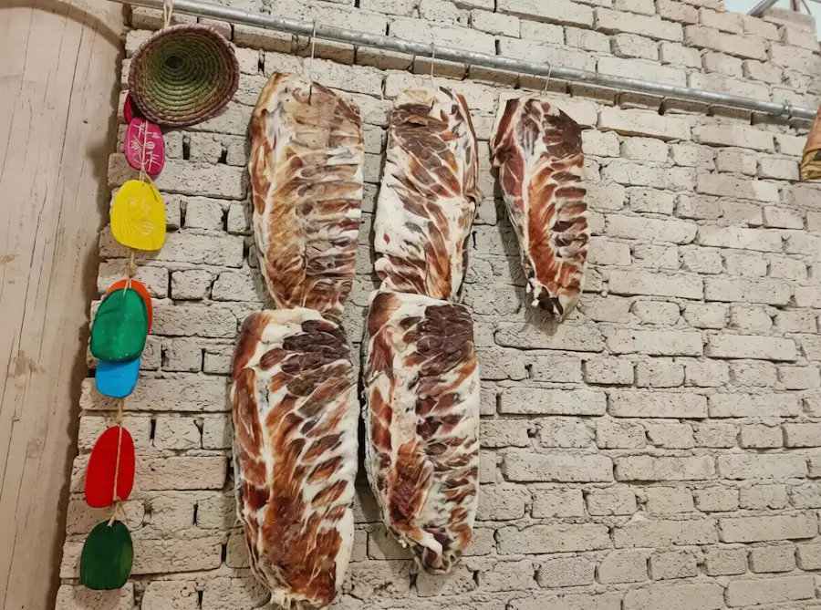 Air-dried cured pork ribs