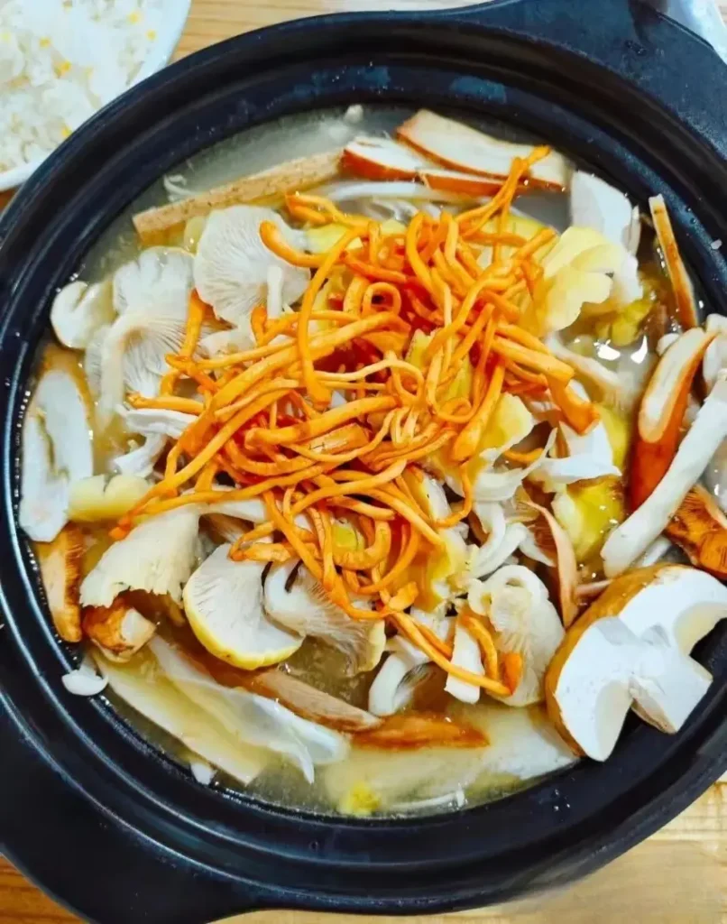 Wild mushroom hot pot