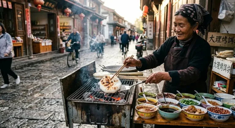 Yunnan food street snack erkuai