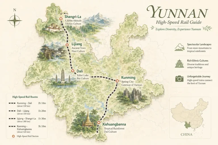 how to get around yunnan map